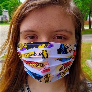 Face mask, superheros, 2 layers, 100% cotton